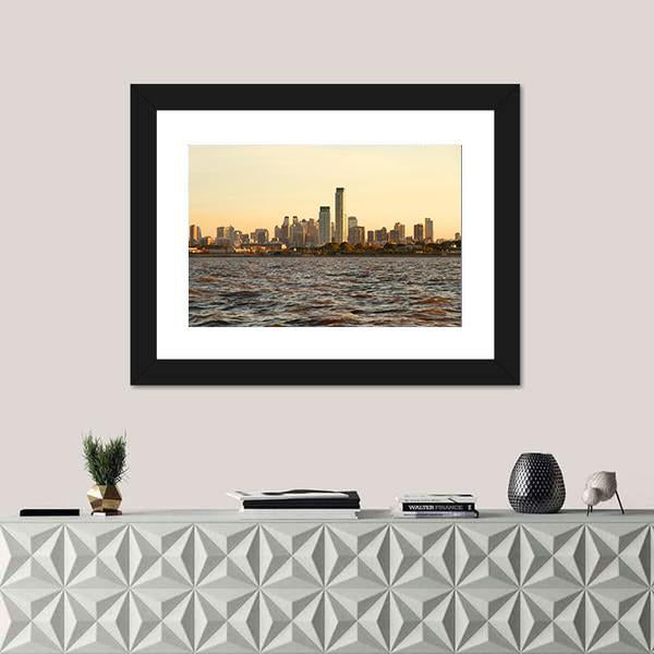 Skyline Of Buenos Aires In Argentina Canvas Wall Art-1 Piece-Framed Print-20" x 16"-Tiaracle
