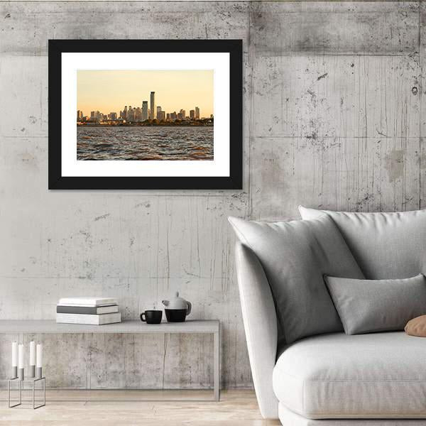 Skyline Of Buenos Aires In Argentina Canvas Wall Art-3 Horizontal-Gallery Wrap-25" x 16"-Tiaracle