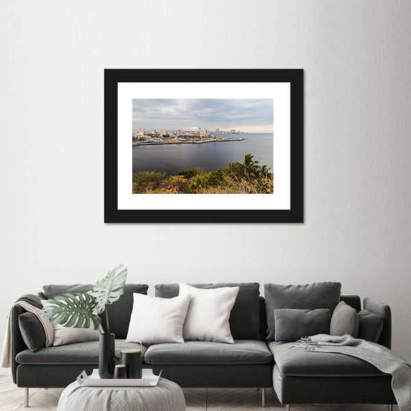Skyline Of Havana Cuba Canvas Wall Art-3 Horizontal-Gallery Wrap-25" x 16"-Tiaracle