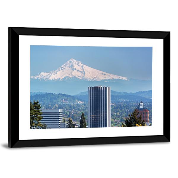 Skyscrapers In Downtown Portland Canvas Wall Art-3 Horizontal-Gallery Wrap-25" x 16"-Tiaracle