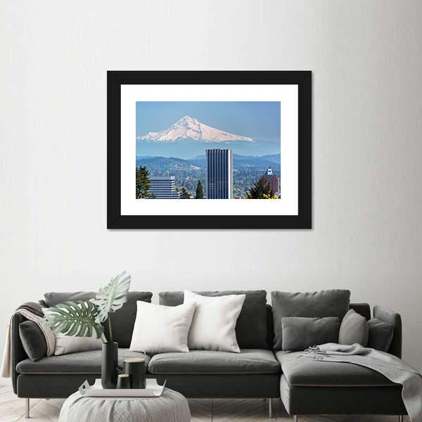 Skyscrapers In Downtown Portland Canvas Wall Art-3 Horizontal-Gallery Wrap-25" x 16"-Tiaracle