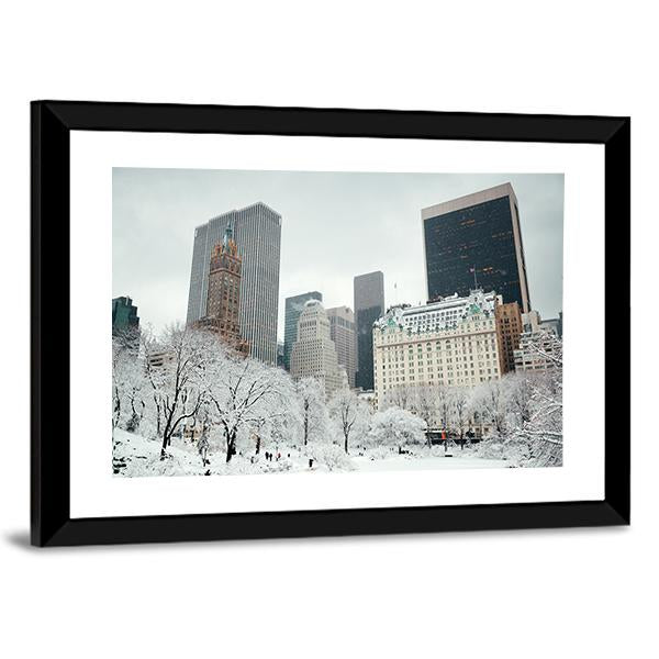 Skyscrapers In Midtown Manhattan Canvas Wall Art-3 Horizontal-Gallery Wrap-25" x 16"-Tiaracle