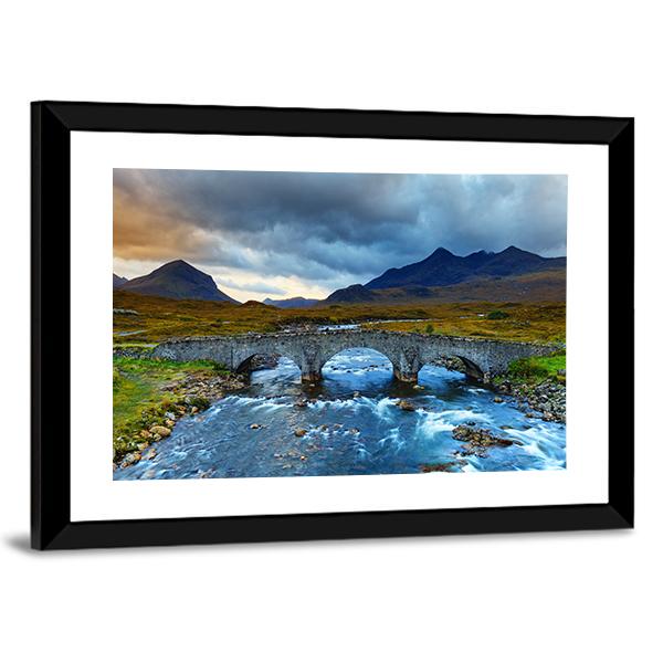Sligachan Glen With Marsco Mountain Canvas Wall Art-5 Horizontal-Gallery Wrap-22" x 12"-Tiaracle