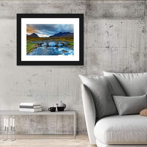 Sligachan Glen With Marsco Mountain Canvas Wall Art-5 Horizontal-Gallery Wrap-22" x 12"-Tiaracle