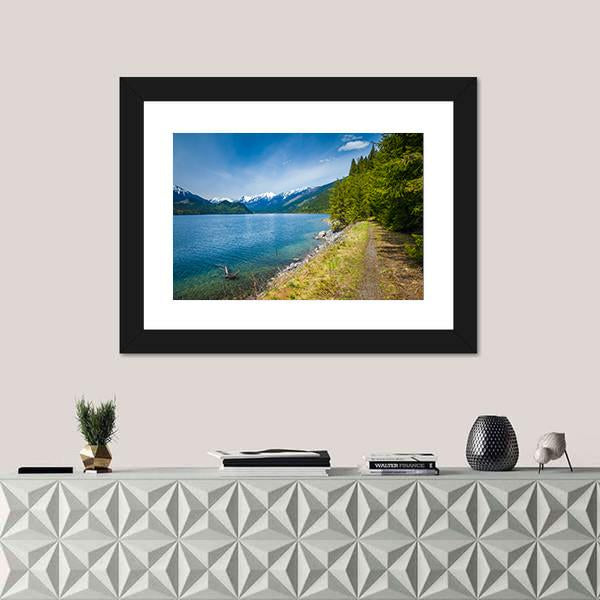 Slocan Lake In British Columbia Canvas Wall Art-1 Piece-Framed Print-20" x 16"-Tiaracle
