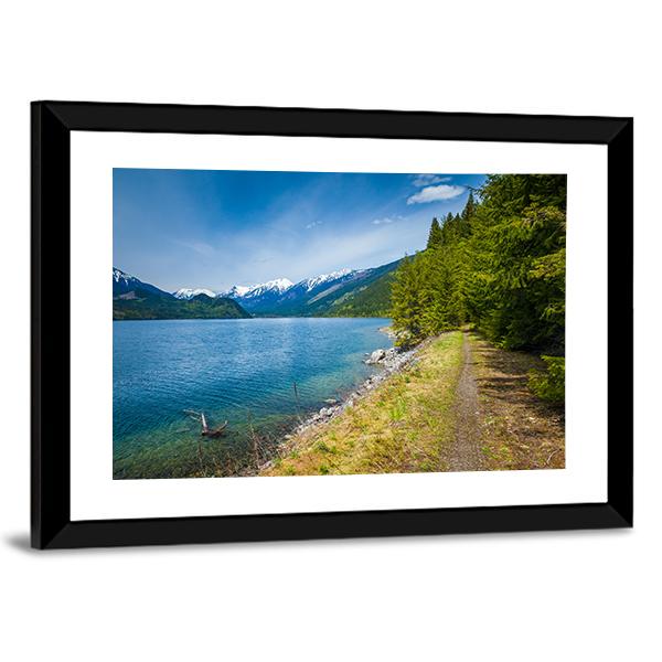Slocan Lake In British Columbia Canvas Wall Art-3 Horizontal-Gallery Wrap-25" x 16"-Tiaracle