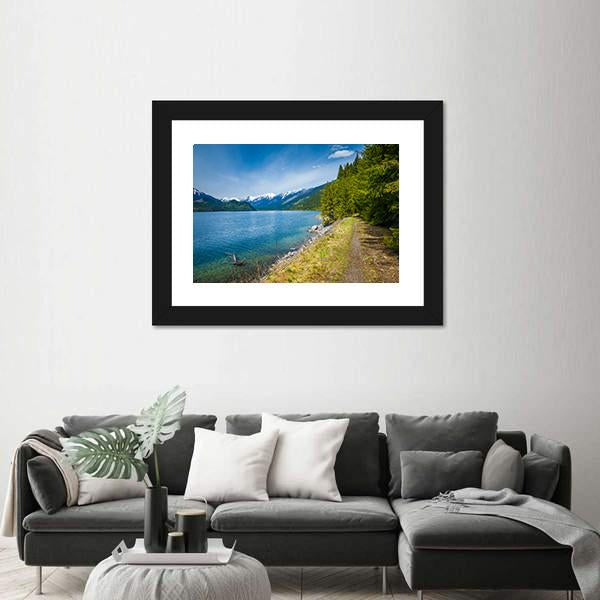Slocan Lake In British Columbia Canvas Wall Art-3 Horizontal-Gallery Wrap-25" x 16"-Tiaracle
