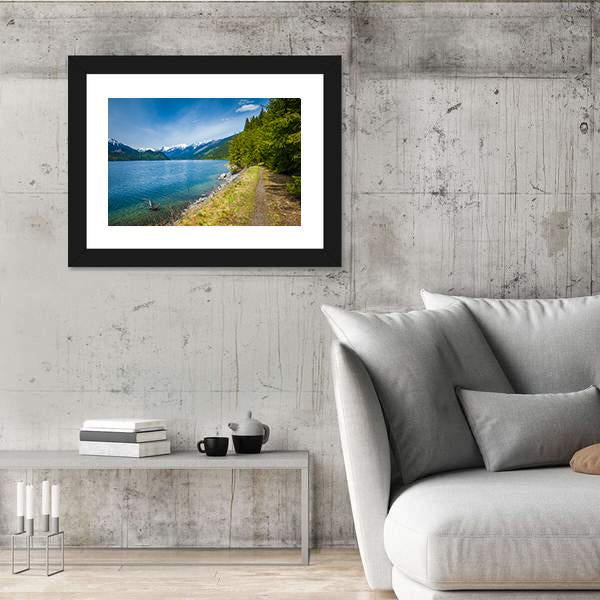 Slocan Lake In British Columbia Canvas Wall Art-3 Horizontal-Gallery Wrap-25" x 16"-Tiaracle