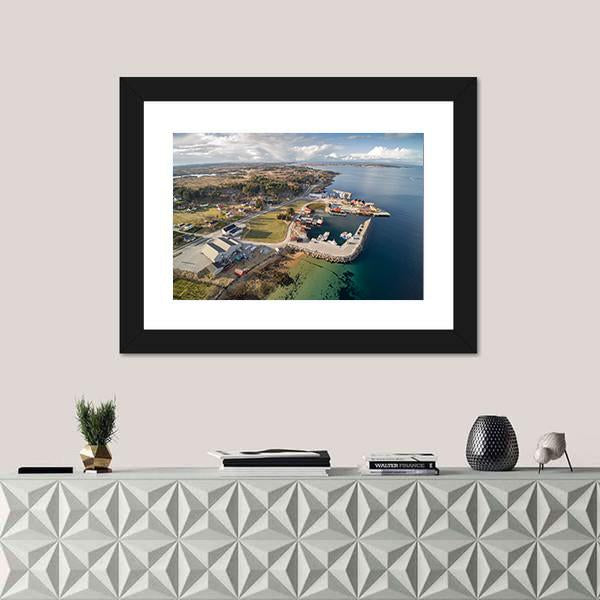 Small Norwegian Island Canvas Wall Art-1 Piece-Framed Print-42" x 14"-Tiaracle