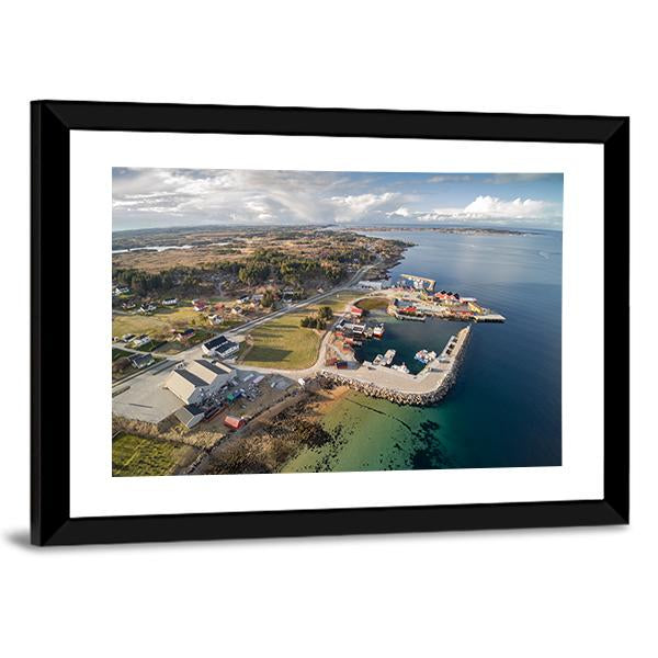 Small Norwegian Island Canvas Wall Art-5 Horizontal-Gallery Wrap-22" x 12"-Tiaracle