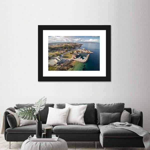 Small Norwegian Island Canvas Wall Art-5 Horizontal-Gallery Wrap-22" x 12"-Tiaracle