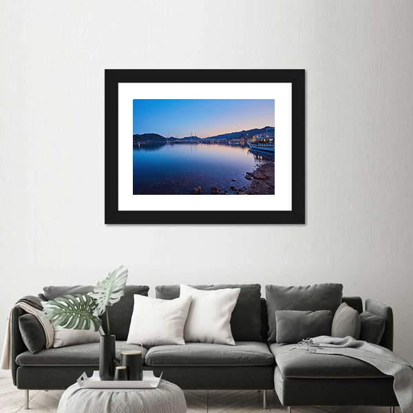 Small Port Of Kekova Canvas Wall Art-3 Horizontal-Gallery Wrap-25" x 16"-Tiaracle