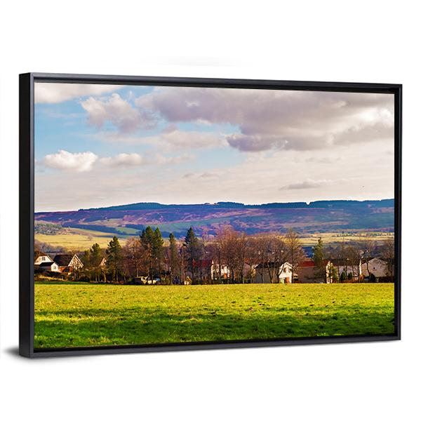 Small Village Near Balloch Canvas Wall Art-3 Horizontal-Gallery Wrap-25" x 16"-Tiaracle