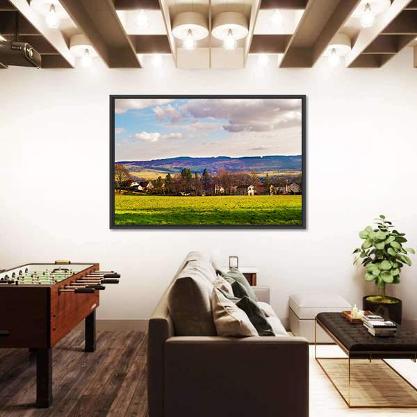 Small Village Near Balloch Canvas Wall Art-3 Horizontal-Gallery Wrap-25" x 16"-Tiaracle