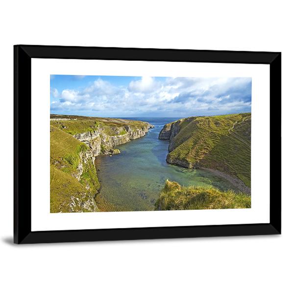 Smoo Cave Bay Landscape Canvas Wall Art-5 Horizontal-Gallery Wrap-22" x 12"-Tiaracle