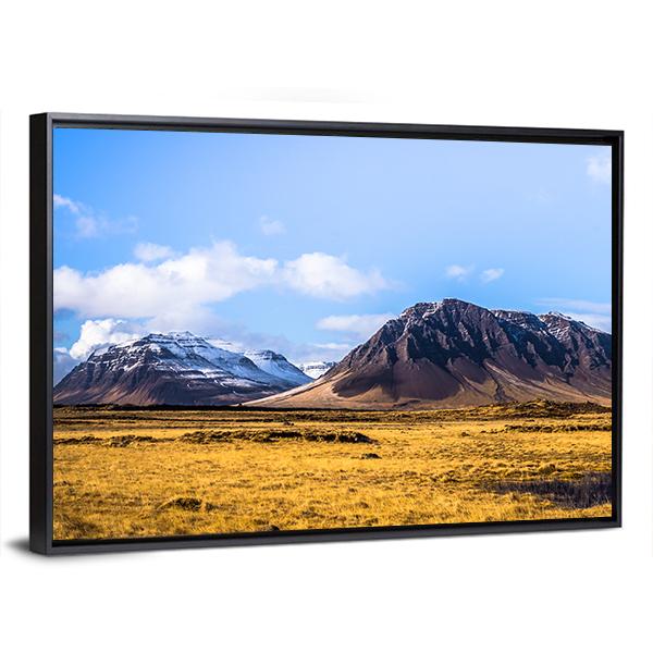 Snaefellsjoekull National Park In Iceland Canvas Wall Art-3 Horizontal-Gallery Wrap-25" x 16"-Tiaracle