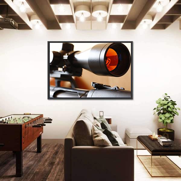 Sniper Rifle Scope Canvas Wall Art-5 Horizontal-Gallery Wrap-22" x 12"-Tiaracle