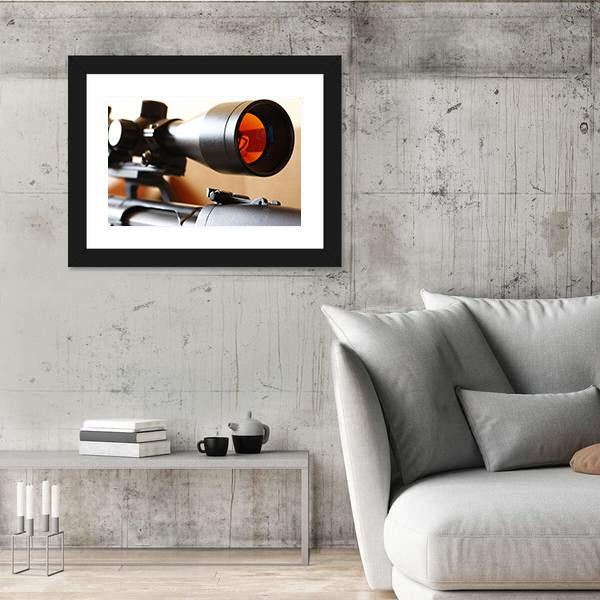 Sniper Rifle Scope Canvas Wall Art-5 Horizontal-Gallery Wrap-22" x 12"-Tiaracle