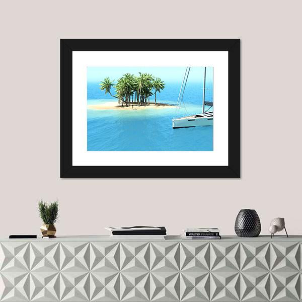 Snorkeling In Shallow Tropical Water Canvas Wall Art-1 Piece-Framed Print-20" x 16"-Tiaracle