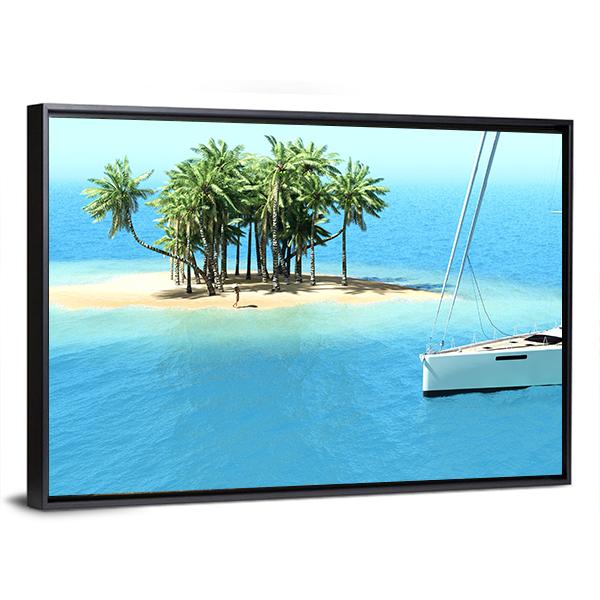 Snorkeling In Shallow Tropical Water Canvas Wall Art-3 Horizontal-Gallery Wrap-25" x 16"-Tiaracle
