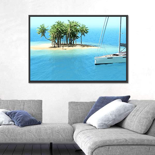 Snorkeling In Shallow Tropical Water Canvas Wall Art-3 Horizontal-Gallery Wrap-25" x 16"-Tiaracle