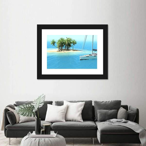 Snorkeling In Shallow Tropical Water Canvas Wall Art-3 Horizontal-Gallery Wrap-25" x 16"-Tiaracle