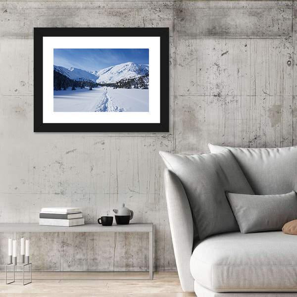 Snow Hiking Trail Poland Canvas Wall Art-3 Horizontal-Gallery Wrap-25" x 16"-Tiaracle