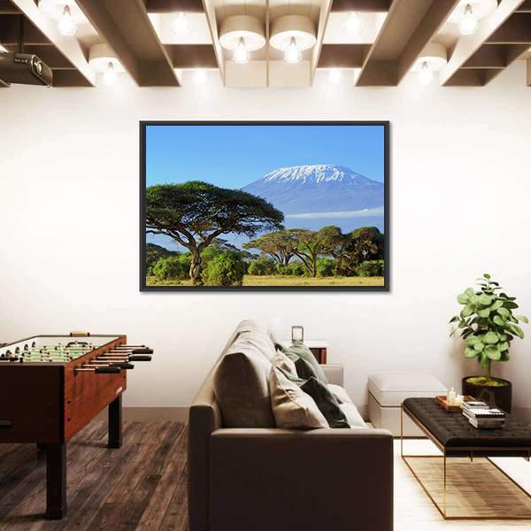 Snow On Top Of Mount Kilimanjaro Canvas Wall Art-3 Horizontal-Gallery Wrap-25" x 16"-Tiaracle