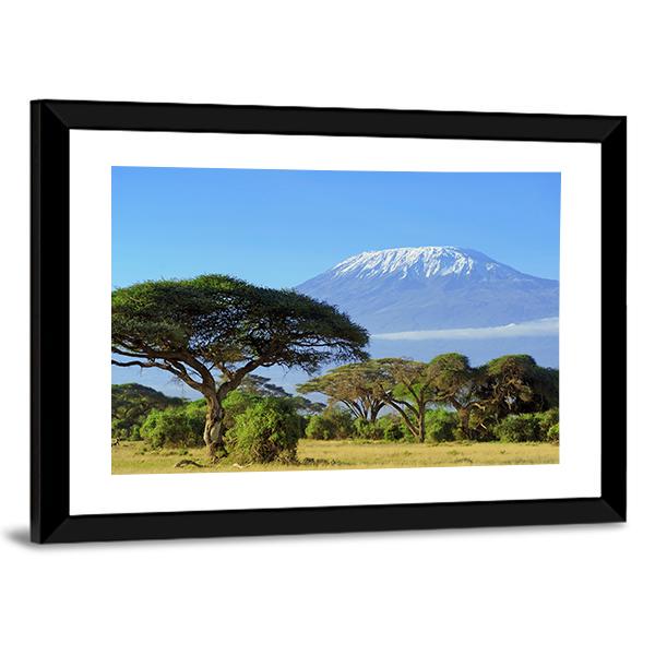 Snow On Top Of Mount Kilimanjaro Canvas Wall Art-3 Horizontal-Gallery Wrap-25" x 16"-Tiaracle