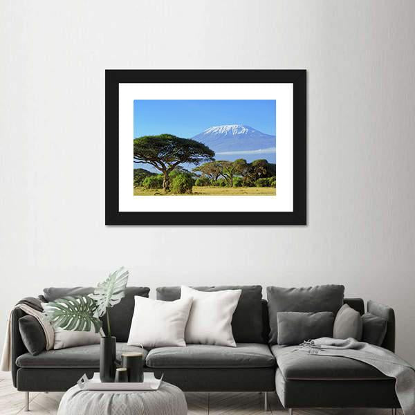 Snow On Top Of Mount Kilimanjaro Canvas Wall Art-3 Horizontal-Gallery Wrap-25" x 16"-Tiaracle