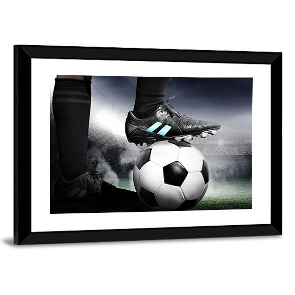 Soccer Player With Soccer Canvas Wall Art-5 Horizontal-Gallery Wrap-22&quot; x 12&quot;-Tiaracle