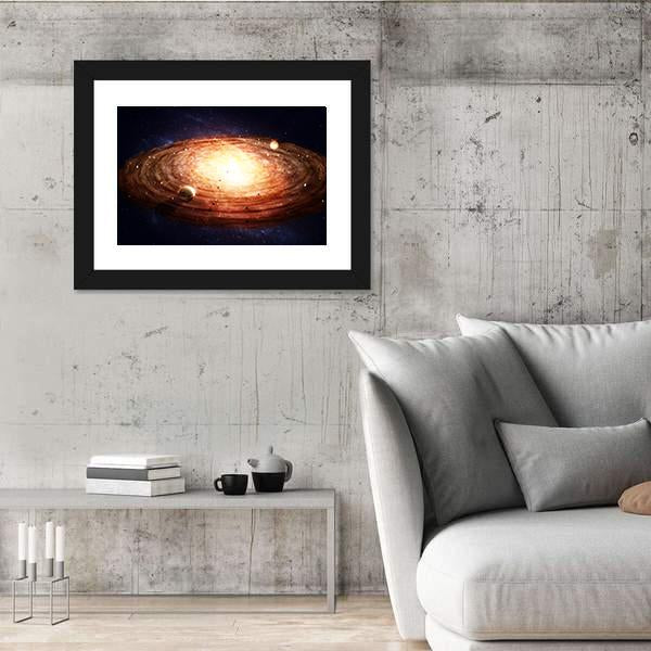 Solar System Protoplanetary Disk Canvas Wall Art-3 Horizontal-Gallery Wrap-25&quot; x 16&quot;-Tiaracle