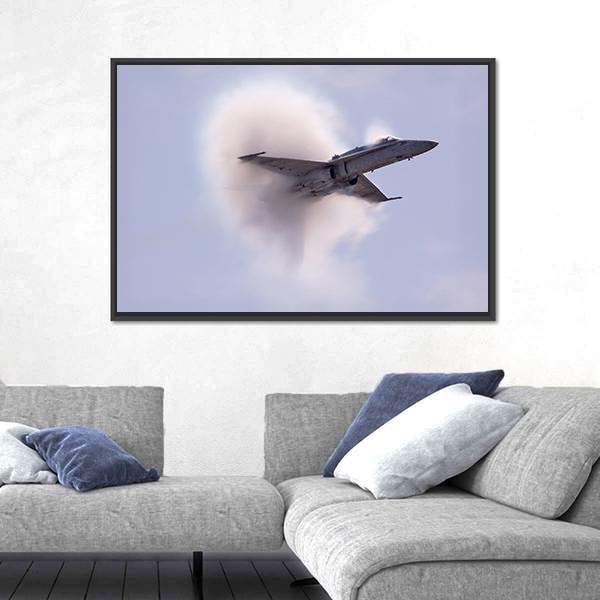 Sonic Pressure Waves From An Aircraft Canvas Wall Art-5 Horizontal-Gallery Wrap-22" x 12"-Tiaracle