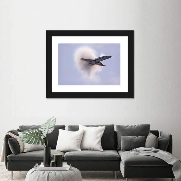 Sonic Pressure Waves From An Aircraft Canvas Wall Art-5 Horizontal-Gallery Wrap-22" x 12"-Tiaracle