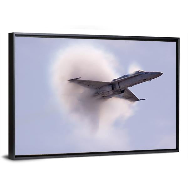 Sonic Pressure Waves From An Aircraft Canvas Wall Art-5 Horizontal-Gallery Wrap-22" x 12"-Tiaracle