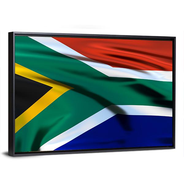 South Africa Flag Canvas Wall Art-3 Horizontal-Gallery Wrap-25" x 16"-Tiaracle