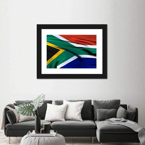 South Africa Flag Canvas Wall Art-3 Horizontal-Gallery Wrap-25" x 16"-Tiaracle