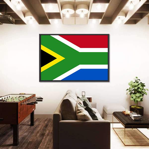 South-African Republic Flag Canvas Wall Art-1 Piece-Floating Frame-24" x 16"-Tiaracle