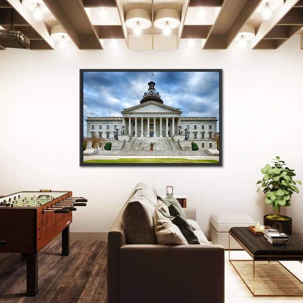 South Carolina State Capitol Building Canvas Wall Art-1 Piece-Floating Frame-24" x 16"-Tiaracle