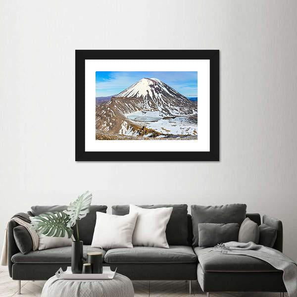 South Crater In Winter Canvas Wall Art-1 Piece-Framed Print-20" x 16"-Tiaracle