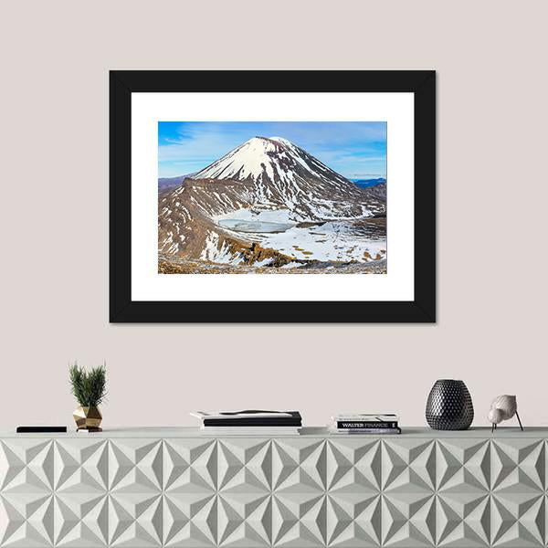 South Crater In Winter Canvas Wall Art-1 Piece-Framed Print-20" x 16"-Tiaracle