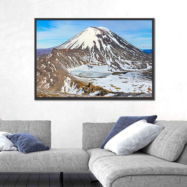 South Crater In Winter Canvas Wall Art-5 Horizontal-Gallery Wrap-22" x 12"-Tiaracle