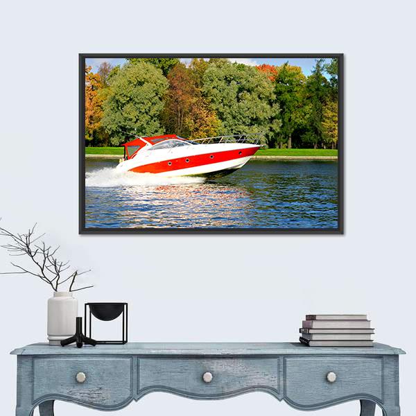 Speed Boat Fast And Furious Canvas Wall Art-5 Horizontal-Gallery Wrap-22" x 12"-Tiaracle