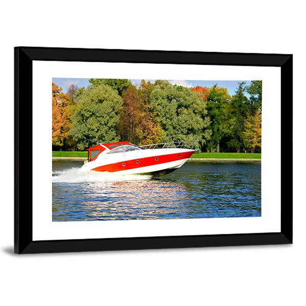 Speed Boat Fast And Furious Canvas Wall Art-5 Horizontal-Gallery Wrap-22" x 12"-Tiaracle