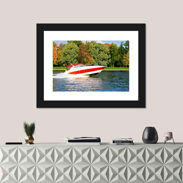 Speed Boat Fast And Furious Canvas Wall Art-5 Horizontal-Gallery Wrap-22" x 12"-Tiaracle