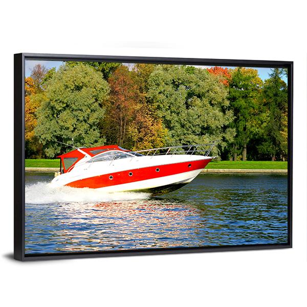 Speed Boat Fast And Furious Canvas Wall Art-5 Horizontal-Gallery Wrap-22" x 12"-Tiaracle