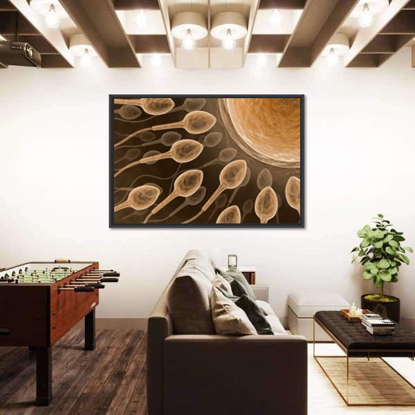 Sperm Close Up Canvas Wall Art-1 Piece-Floating Frame-24" x 16"-Tiaracle