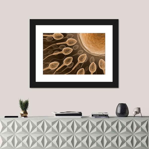 Sperm Close Up Canvas Wall Art-5 Horizontal-Gallery Wrap-22" x 12"-Tiaracle