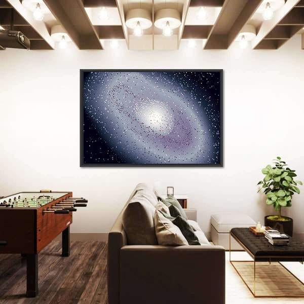 Spiral Galaxy Illustration Canvas Wall Art-5 Horizontal-Gallery Wrap-22" x 12"-Tiaracle
