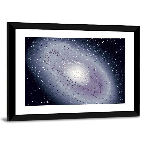 Spiral Galaxy Illustration Canvas Wall Art-5 Horizontal-Gallery Wrap-22" x 12"-Tiaracle